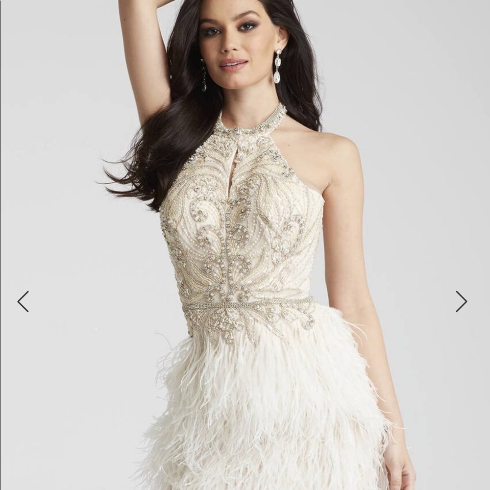 White Jovani Cocktail Dress